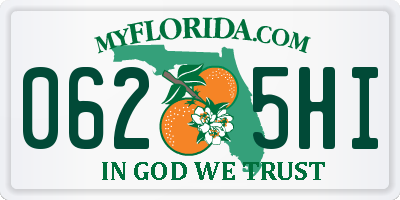 FL license plate 0625HI
