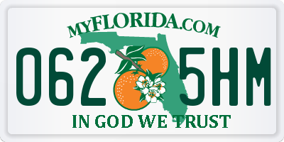 FL license plate 0625HM