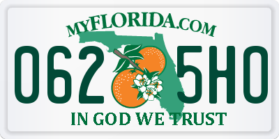 FL license plate 0625HO