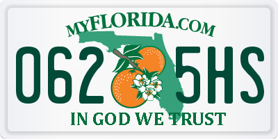 FL license plate 0625HS