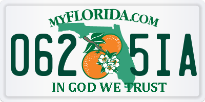 FL license plate 0625IA