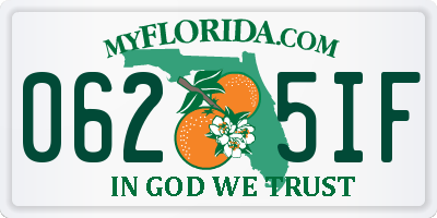 FL license plate 0625IF