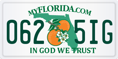 FL license plate 0625IG