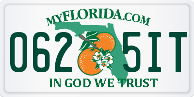 FL license plate 0625IT