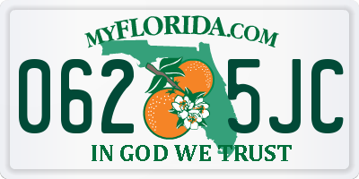 FL license plate 0625JC