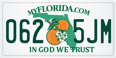 FL license plate 0625JM