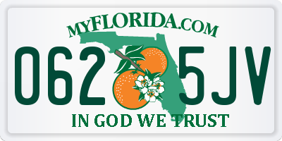 FL license plate 0625JV