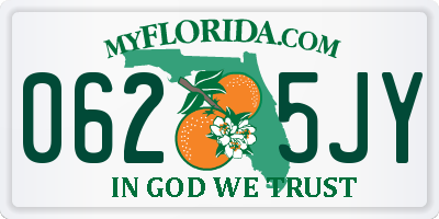 FL license plate 0625JY