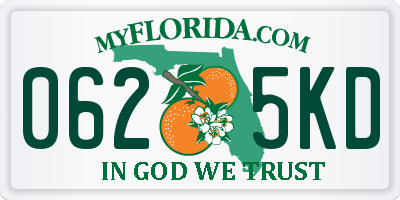 FL license plate 0625KD