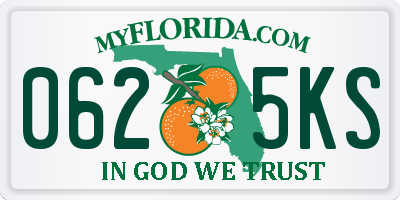 FL license plate 0625KS