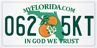 FL license plate 0625KT