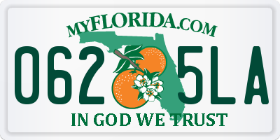 FL license plate 0625LA
