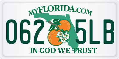 FL license plate 0625LB