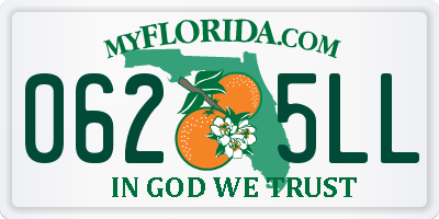 FL license plate 0625LL