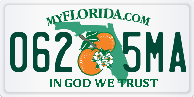 FL license plate 0625MA