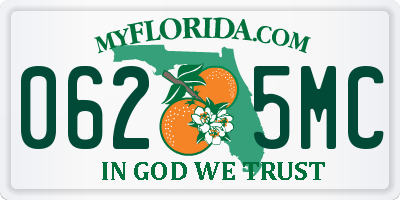 FL license plate 0625MC