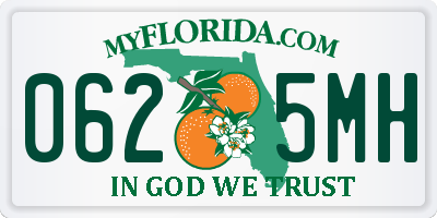 FL license plate 0625MH
