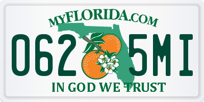 FL license plate 0625MI