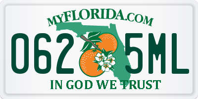 FL license plate 0625ML