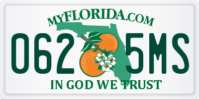 FL license plate 0625MS