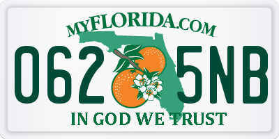 FL license plate 0625NB
