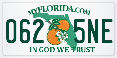 FL license plate 0625NE