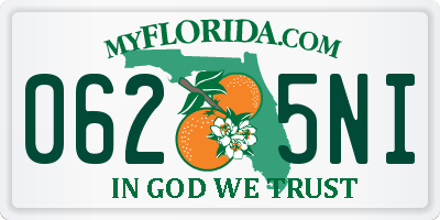 FL license plate 0625NI