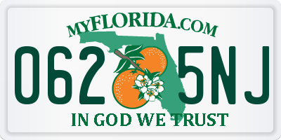 FL license plate 0625NJ