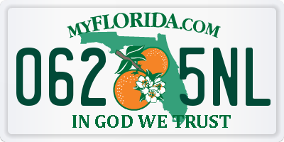 FL license plate 0625NL