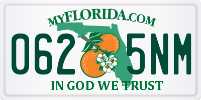 FL license plate 0625NM