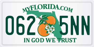 FL license plate 0625NN