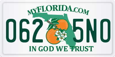 FL license plate 0625NO
