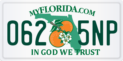 FL license plate 0625NP
