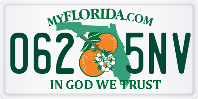 FL license plate 0625NV