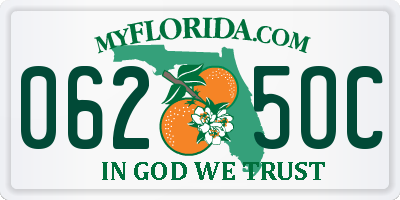 FL license plate 0625OC