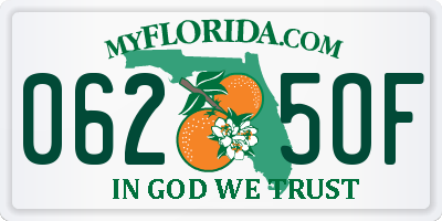 FL license plate 0625OF