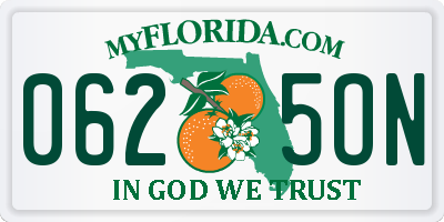 FL license plate 0625ON