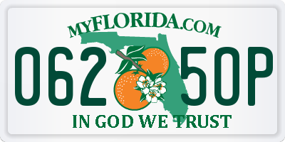 FL license plate 0625OP