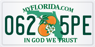 FL license plate 0625PE