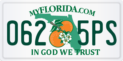 FL license plate 0625PS