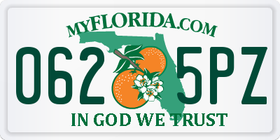 FL license plate 0625PZ