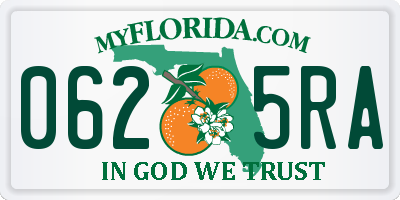 FL license plate 0625RA