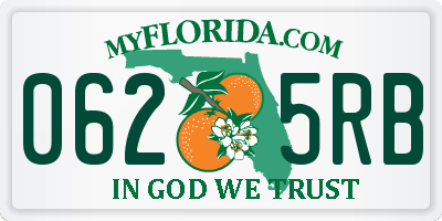 FL license plate 0625RB