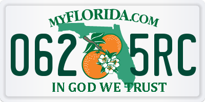 FL license plate 0625RC