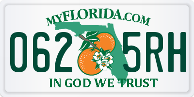FL license plate 0625RH
