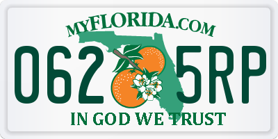 FL license plate 0625RP
