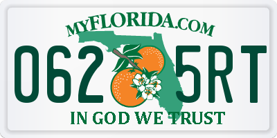 FL license plate 0625RT