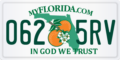 FL license plate 0625RV