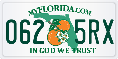 FL license plate 0625RX