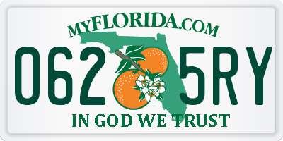 FL license plate 0625RY